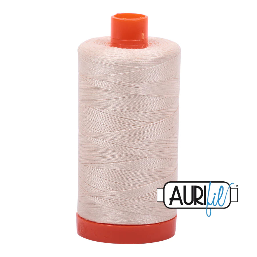 Large Spool 50wt: 2000 Light Sand. 1422 yds.
100% Long Staple Mercerized Egyptian Cotton. For Machine Embroidery, Quilting and Serging.