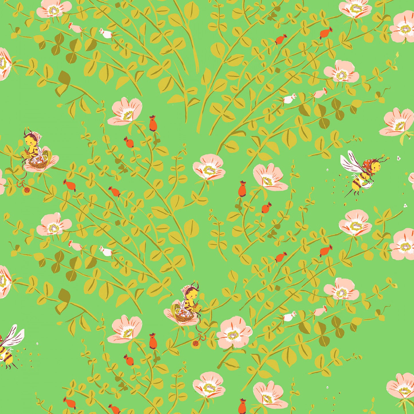 Manufacturer: Windham Fabrics
Designer: Heather Ross
Collection: Studio Edit
Print Name: Green Nanny Bee
Material: 100% Cotton
Weight: Quilting
SKU: 37023D-5
Width: 44 inches
