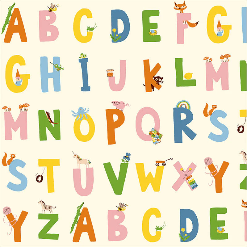 Manufacturer: Windham Fabrics
Designer: Heather Ross
Collection: Heather Ross Favorites
Print Name: Alphabet in Cream
Material: 100% Cotton
Weight: Quilting
SKU: 43481D-3
Width: 44 inches
