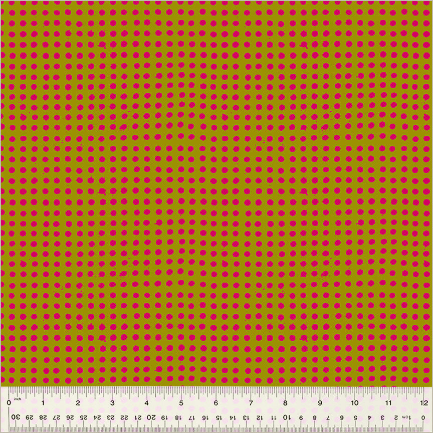 Heather Ross - Ruby and Bee Blenders - Dots in Turmeric/Dragonfruit