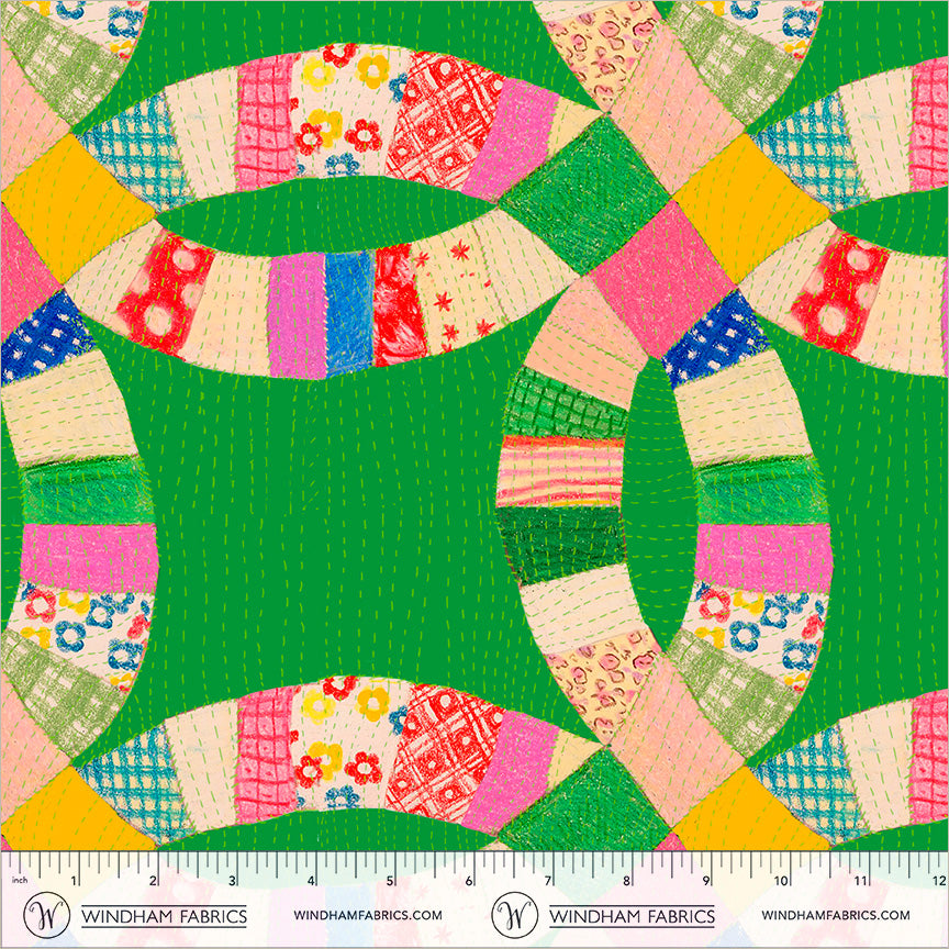 Manufacturer: Windham Fabrics
Designer: Heather Ross
Collection: Boat Race
Print Name: Double Wedding Rings in Jade
Material: 100% Cotton
Weight: Quilting
SKU: 55601D-3
Width: 44 inches