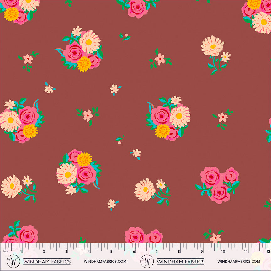 Manufacturer: Windham Fabrics
Designer: Heather Ross
Collection: Boat Race
Print Name: Denyse Floral in Brown
Material: 100% Cotton
Weight: Quilting
SKU: 55606D-6
Width: 44 inches