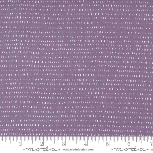 Manufacturer: Moda Fabrics Designer: Aneela Hoey Collection: Marigold Print Name: Seed Stripe in Clematis Material: 100% Cotton Weight: Quilting  SKU: 24605-18 Width: 44 inches