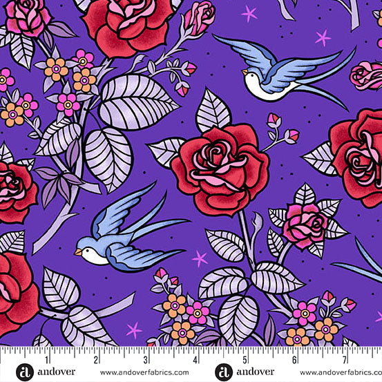 Manufacturer: Andover Fabrics
Designer: Libs Elliott
Collection: Perfect Day
Print Name: Perfect Day in Purple
Material: 100% Cotton
Weight: Quilting
SKU: A-10217-B
Width: 44 inches