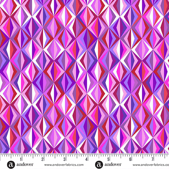 Manufacturer: Andover Fabrics
Designer: Libs Elliott
Collection: Perfect Day
Print Name: Prism in Purple
Material: 100% Cotton
Weight: Quilting
SKU: A-10220-E
Width: 44 inches