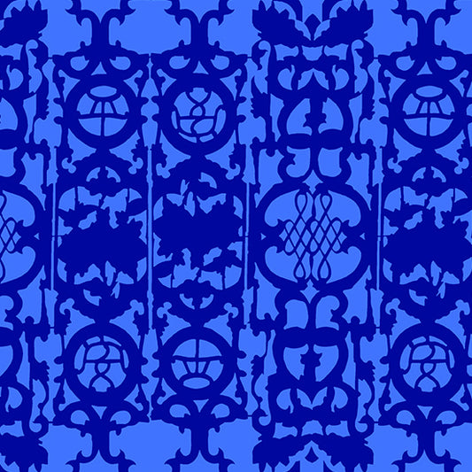 Manufacturer: Andover Fabrics Designer: Alison Glass Collection: Chrysanthemum Print Name: Iron in Cobalt Material: 100% Cotton Weight: Quilting  SKU: A-877-B Width: 44 inches