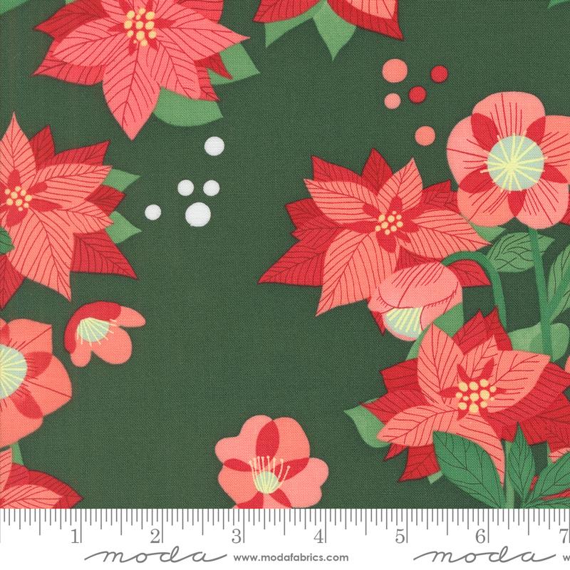 Manufacturer: Moda Fabrics
Designer: Lizzy House
Collection: Tiny Christmas
Print Name: Pointsettia in Pine
Material: 100% Cotton
Weight: Quilting
SKU: 37130-19
Width: 44 inches