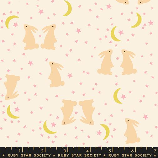 Manufacturer: Ruby Star Society
Designer: Alexia Abegg
Collection: Mystic Fable
Print Name: Bunnies in Natural
Material: 100% Cotton
Weight: Quilting
SKU: RS4147-11
Width: 44 inches