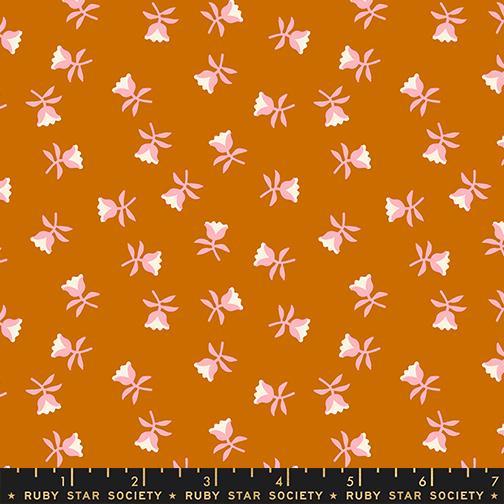 Manufacturer: Ruby Star Society
Designer: Alexia Abegg
Collection: Mystic Fable
Print Name: Sweetflower in Cinnamon
Material: 100% Cotton
Weight: Quilting
SKU: RS4151-16
Width: 44 inches