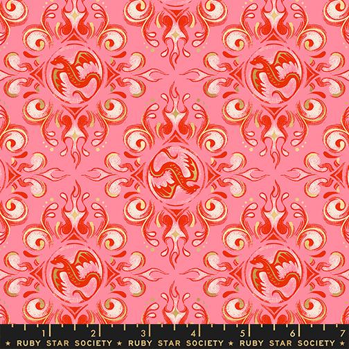 Manufacturer: Ruby Star Society
Designer: Sarah Watts
Collection: Fireglow
Print Name: Emblem in Pointsettia
Material: 100% Cotton
Weight: Quilting
SKU: RS2136-12M
Width: 44 inches