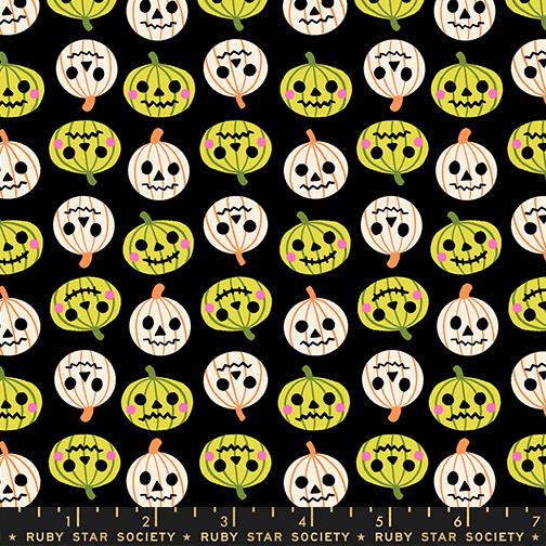 Manufacturer: Moda Fabrics
Designer: Ruby Star Society
Collection: Freaky Familiars
Print Name: Pumpkin Party in Black
Material: 100% Cotton
Weight: Quilting
SKU: RS5196-14
Width: 44 inches