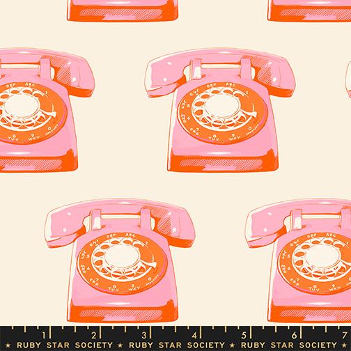 Manufacturer: Ruby Star Society
Designer: Melody Miller
Collection: Sparkle Mart
Print Name: Telephones in Natural
Material: 100% Cotton
Weight: Quilting
SKU: RS0121-11
Width: 44 inches