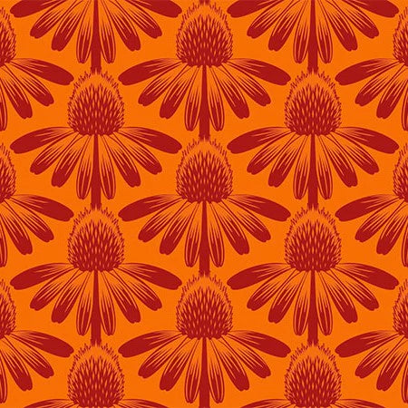Manufacturer: Anna Maria Textiles for Northcott Fabrics
Designer: Anna Maria Parry
Collection: Indelible
Print Name: Coneflower in Tangerine
Material: 100% Cotton
Weight: Quilting
SKU: AMT1001-59C
Width: 44 inches