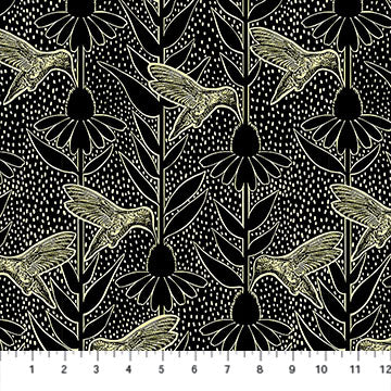 Manufacturer: Anna Maria Textiles for Northcott Fabrics
Designer: Anna Maria Parry
Collection: Indelible Ink
Print Name: Humming in Black
Material: 100% Cotton
Weight: Quilting
SKU: AMT1007-99L
Width: 44 inches