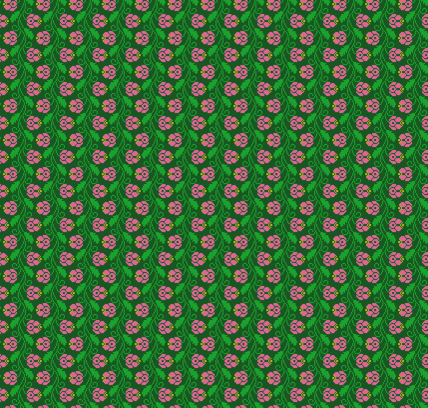 Anna Maria Textiles - Heiress - Curled Vine in Darling