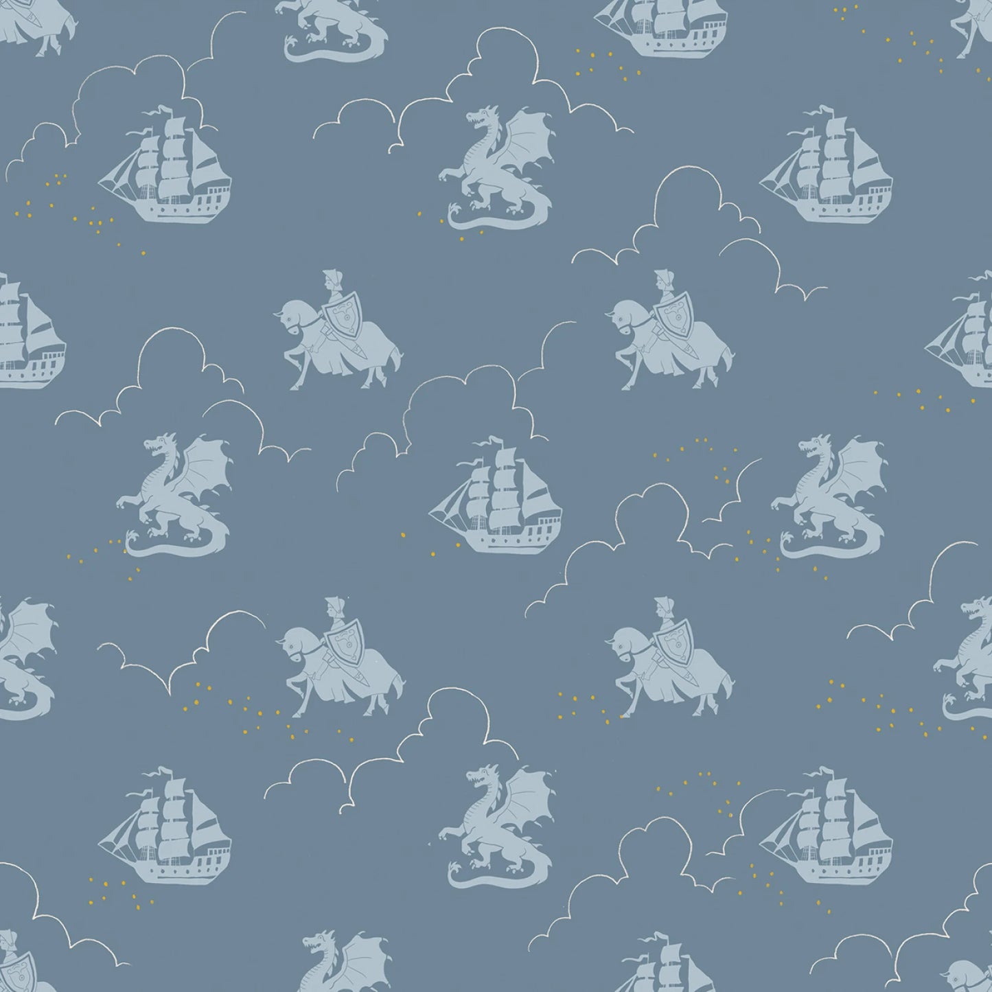 Manufacturer: Riley Blake Designs
Designer: Sarah Jane
Collection: Story Land
Print Name: The Knight in Blue
Material: 100% Cotton
Weight: Quilting
SKU: C18304R-BLUE
Width: 44 inches