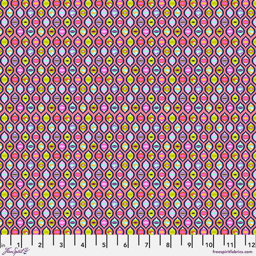 Manufacturer: FreeSpirit Fabrics Designer: Tula Pink Collection: Tabby Road {Deja Vu} Print Name: Cat Eyes in Prism Material: 100% Cotton  Weight: Quilting  SKU: PWTP095.PRISM Width: 44 inches