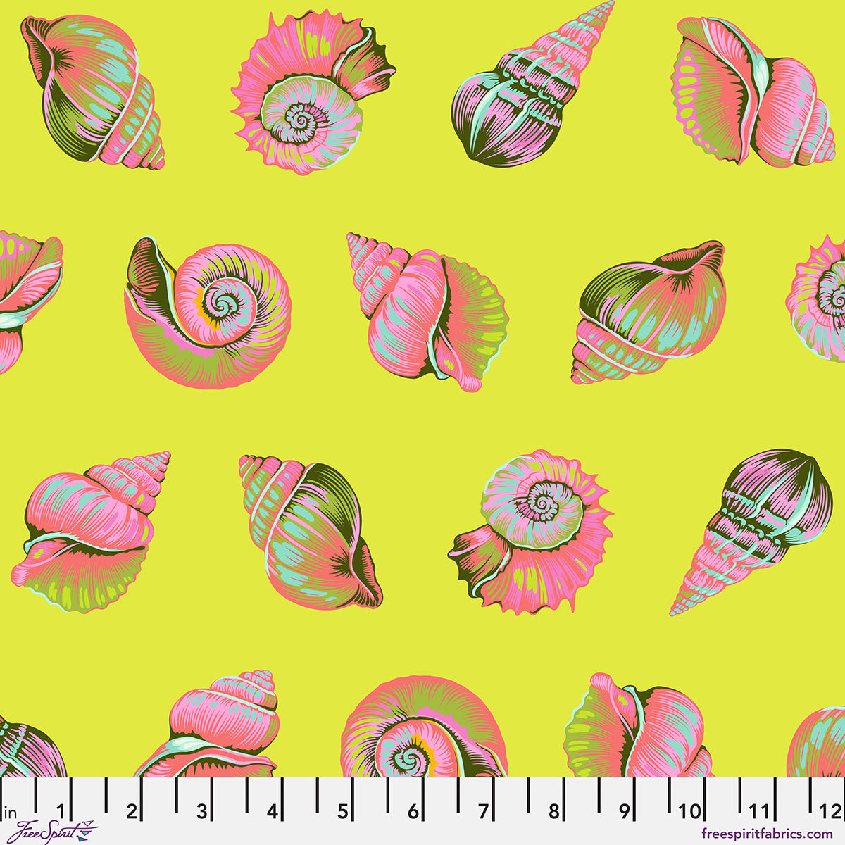 Manufacturer: FreeSpirit Fabrics
Designer: Tula Pink
Collection: Floral Reef
Print Name: Lil Shelly in Seagrass
Material: 100% Cotton
Weight: Quilting
SKU: PWTP266.SEAGRASS
Width: 44 inches