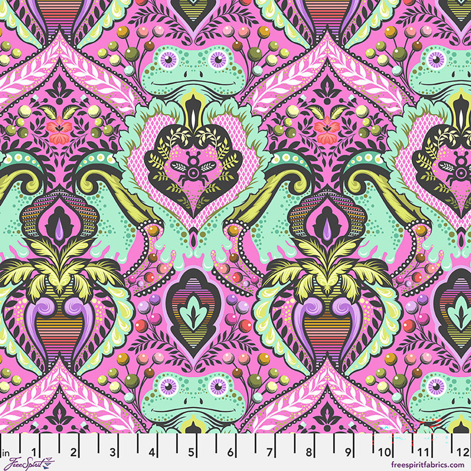 Manufacturer: FreeSpirit Fabrics
Designer: Tula Pink
Collection: Prince Charming {Deja Vu}
Print Name: Frog Prince in Gumball
Material: 100% Cotton
Weight: Quilting
SKU: PWTP274.GUMBALL
Width: 44 inches