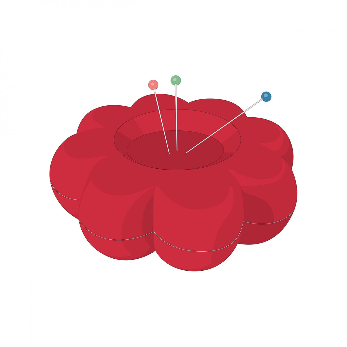 The Flower Power Magnet Pin Holder by Lori Holt of Bee in my Bonnet features a vintage flower design in Lori's frosting color. This durable plastic pin holder has a super strong magnet and works great with Lori's Pretty Pins.