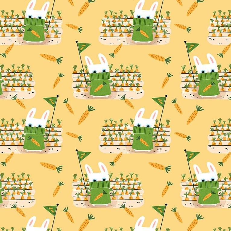 Manufacturer: Dear Stella
Designer: Leezaworks
Collection: Sweet Purrennials
Print Name: Hippity Hoppity in Sunshine
Material: 100% Cotton
Weight: Quilting
SKU: STELLA-DLW3109
Width: 44 inches