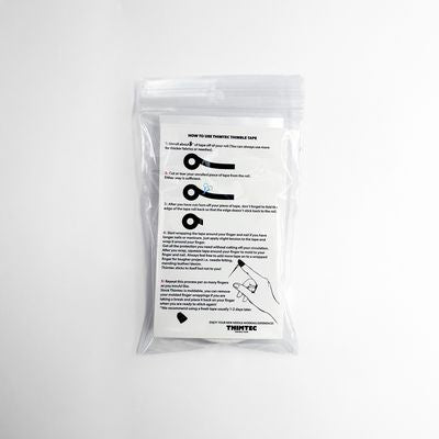 Prevents hand fatigue, stitch through light to heavy layers. Puncture resistant. Excellent grip strength. Molds to your finger and nail, stick to itself and not to you. Heat resistant. Latex Free.
Wrap tightly and then squeeze to mold around your finger for a perfect and comfortable fit that you can remove and re-use until it wears down.
Perfect for sewing, quilting, mending, crafting, sashiko, knitting, crochet, needlepoint and fiber arts of any kind.
45 ft long and 3/4 inches wide.