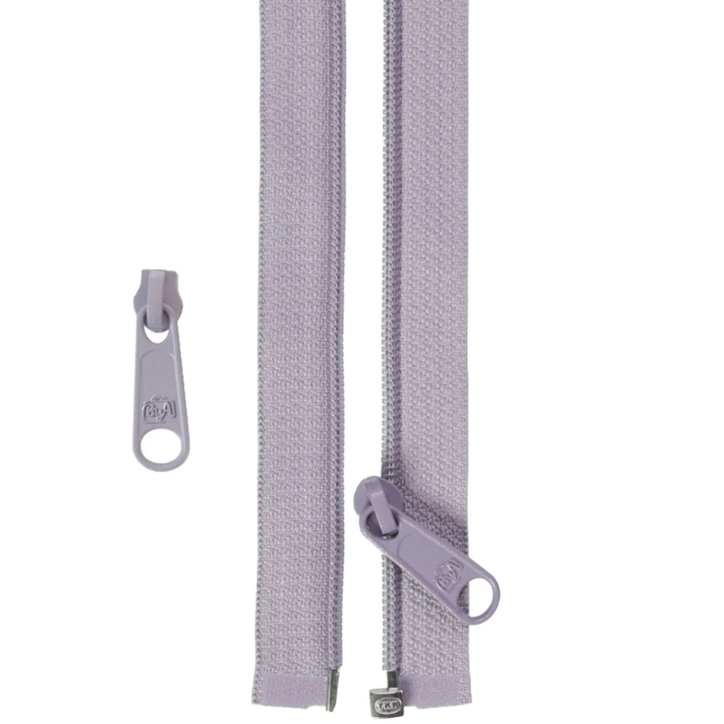 ByAnnie's 50 inch Separating Zipper and Extra Slide is a great addition to your sewing arsenal.
The zipper is perfect for coats, garments, specialty bag construction, home decor and anywhere that a separating zipper is needed.
PLUS, with the included extra slide, you can use any remaining zipper tape for another project to match your outfit.