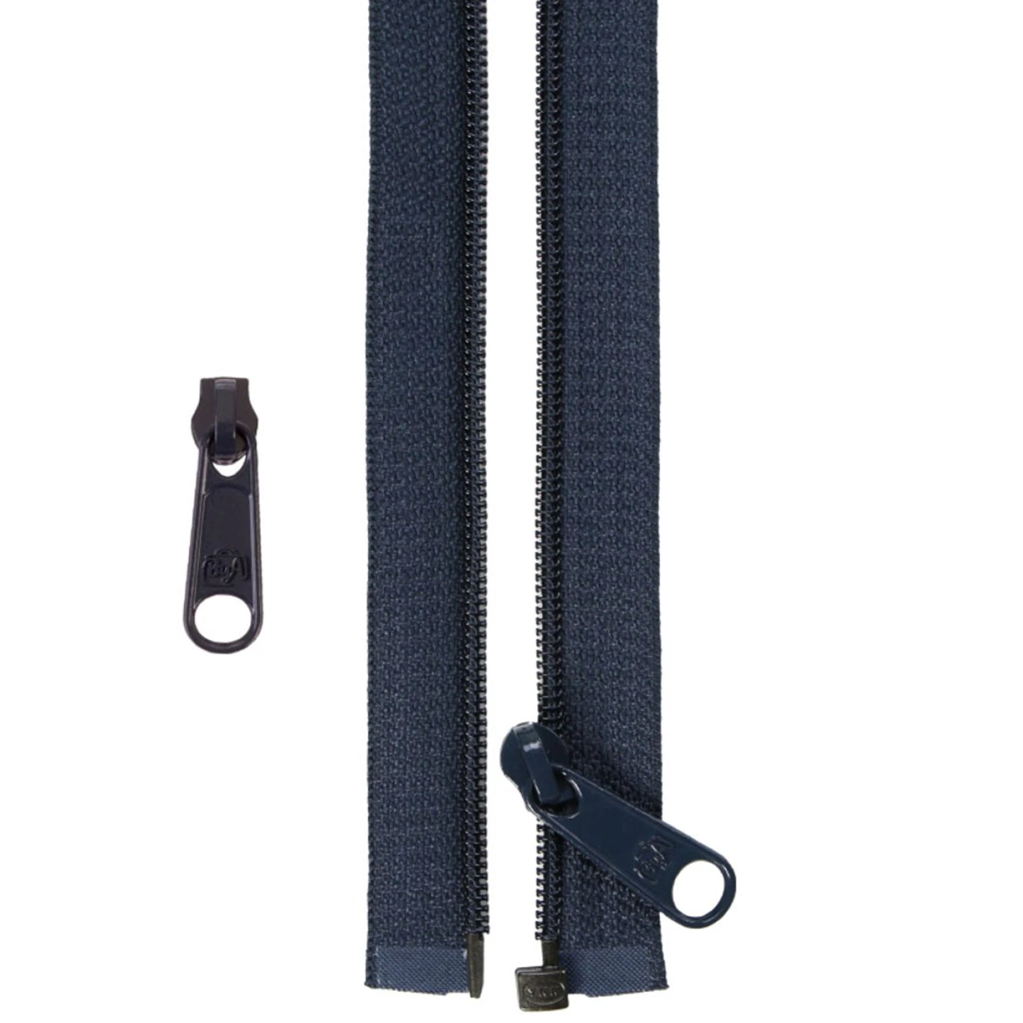 ByAnnie's 50 inch Separating Zipper and Extra Slide is a great addition to your sewing arsenal.
The zipper is perfect for coats, garments, specialty bag construction, home decor and anywhere that a separating zipper is needed.
PLUS, with the included extra slide, you can use any remaining zipper tape for another project to match your outfit.
