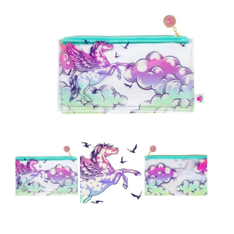 Tula Pink Pegasus Pencil Pouch – Legendary Anniversary Collection Celebrate Tula Pink’s Legendary 20 year anniversary collection with this enchanting Pegasus Pencil Pouch, where whimsy meets everyday function. Perfectly sized to hold pens, pencils, markers, cosmetics, or small notions, this versatile pouch is practical as it is beautiful. Whether you’re organizing your creative tools or or adding a touch of Tula magic to your daily routine, this pouch is a must-have collectible piece.
Size: 10in x 5.5in