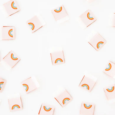 Add a fun pop of color to your handmade items with our Mini Rainbow Woven Labels. These tiny rainbows are perfect for sewing into bags, garments, or quilts, adding a unique touch to your creations. The labels are fully washable and can handle the heat of the dryer.
Sold in packs of 8 labels
Manufactured ethically in China and are OEKO-TEX Standard 100 certified