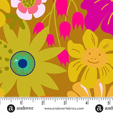 PREORDER || Andover Fabrics - Alison Glass - Redwood 108s - Open-Eyed in Sun 108" WIDEBACK - SEPTEMBER 2026
