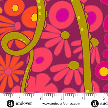 PREORDER || Andover Fabrics - Alison Glass - Redwood 108s - Puerto in Bloom 108" WIDEBACK - SEPTEMBER 2026
