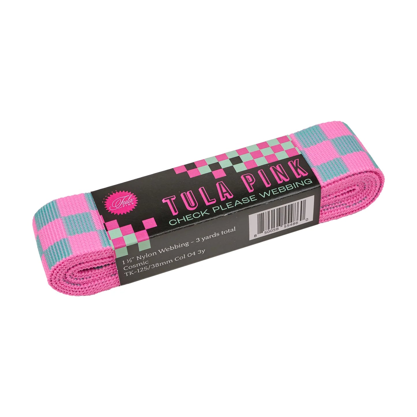 NEW 1-1/2" webbing from Tula Pink featuring the bold check pattern from Untamed! Special 3 yard cut of Check Please webbing in Cosmic, perfect for bags!
Color: Pink and Blue
Size: 1.5" x 3 yds
Use: Bag Making
Included: 3 yds bundle
