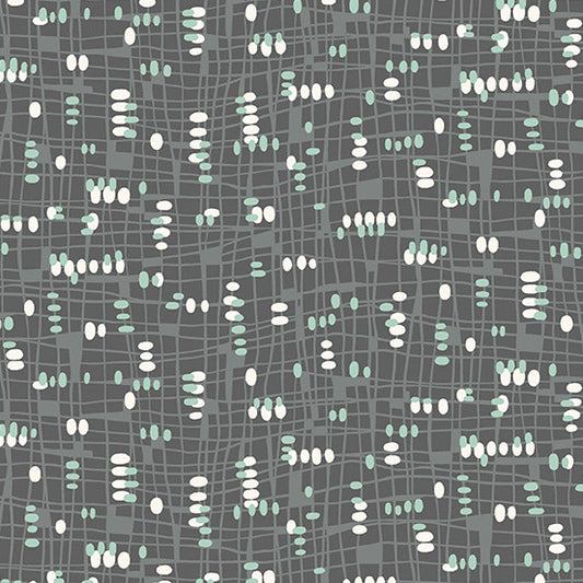 Manufacturer: Andover Fabrics Designer: Libs Elliott Collection: Rancho Relaxo Print Name: Abstract in Sea Glass Material: 100% Cotton Weight: Quilting  SKU: A-743-C Width: 44 inches