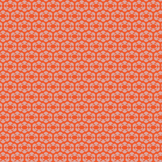 Manufacturer: Figo Fabrics Designer: Dana Willard Collection: Ghosttown Print Name: Marigold in Orange Material: 100% Cotton Weight: Quilting  SKU: 90522-56 Width: 44 inches