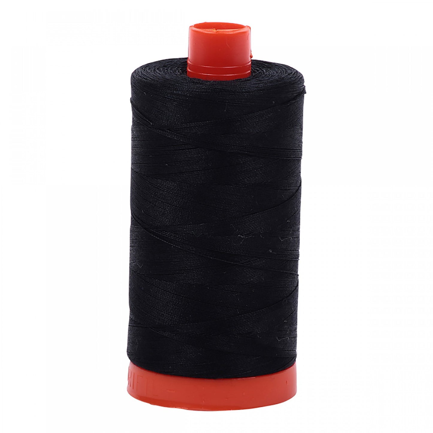 Large Spool 50wt: 2692 Black. 1422 yds. 100% Long Staple Mercerized Egyptian Cotton. For Machine Embroidery, Quilting and Serging.