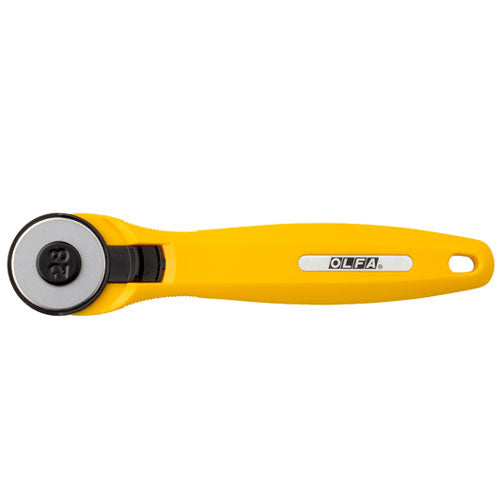 28mm Quick Blade Change cutter with contoured design, for both right- and left-handed use. Fits 28mm replacement rotary blade.