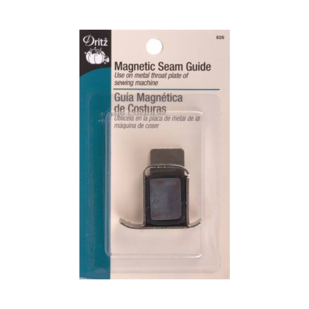 Use the Dritz Magnetic Seam Guide on the metallic throat plate of your sewing machine to get equal seam widths on fabrics. This flexible seam guide can be adjusted to any width to get straight seams. You can easily line up this magnetic guide against any fabric and start sewing. Color: Gray Made of: Metal Use: Seam Guide Included: One Guide