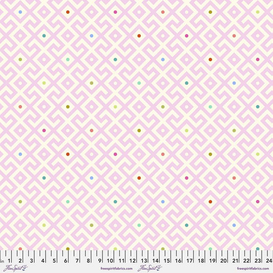Manufacturer: FreeSpirit Fabrics Designer: Tula Pink Collection: Moon Garden Print Name: Mam Geo WIDEBACK Material: 100% Cotton  Weight: Quilting  SKU: QBTP010.DAWN Width: 108 inches