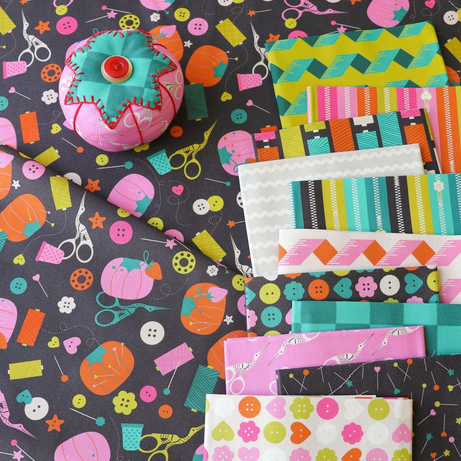 Bits &amp; Bobs by Sarah Hearts for Figo Fabrics.