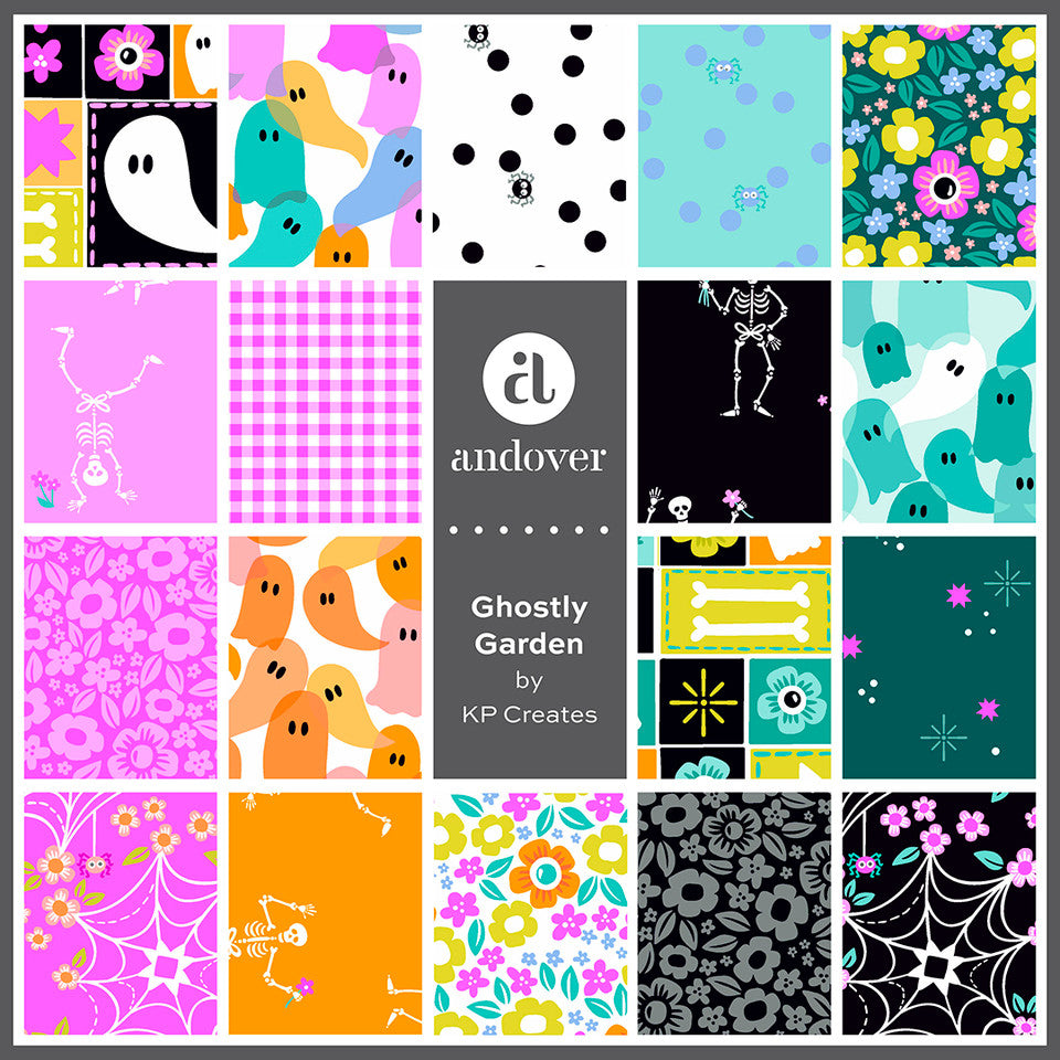 Ghostly Garden by KP Creates for Andover Fabrics.