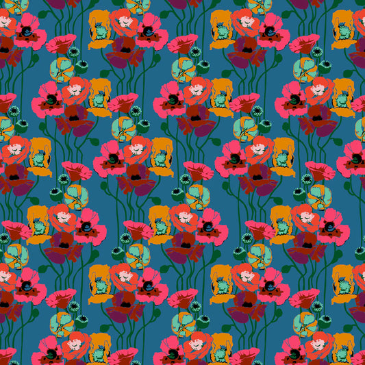 Manufacturer: Anna Maria Textiles for Northcott Fabrics
Designer: Anna Maria Parry
Collection: Overdressed
Print Name: Pouring Poppies in Paint
Material: 100% Cotton
Weight: Quilting
SKU: AMT151-47L
Width: 44 inches