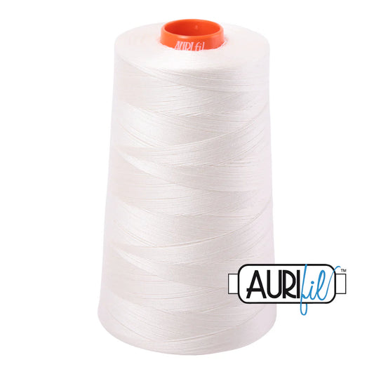 Aurifil Cone 50wt: 2026 Chalk.
6452 yds.

100% Long Staple Mercerized Egyptian Cotton.  For Machine Embroidery, Quilting and Serging.