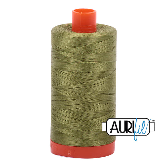 Large Spool 50wt: 5016 Olive Green. 1422 yds.

100% Long Staple Mercerized Egyptian Cotton. For Machine Embroidery, Quilting and Serging.