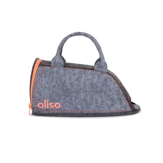 Made from durable polyester felt, this stylish carry bag protects your iron from dust, dirt, and scratches, making it ideal for storage and travel to classes and retreats.

It features a large opening with a smooth, heavy-duty zipper for easy access and an open tip that accommodates the Solemate soleplate protector.

Designed specifically for Oliso M2 and M3 Project irons, it fits most travel irons up to 17.8cm x 10.2cm x 10.2cm (7in x 4inx 4in).