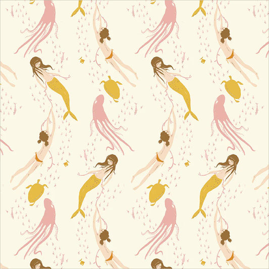 Manufacturer: Windham Fabrics
Designer: Heather Ross
Collection: Heather Ross Favorites
Print Name: Underwater Sisters in Blush-Pink
Material: 100% Cotton
Weight: Quilting
SKU: 40943D-11
Width: 44 inches