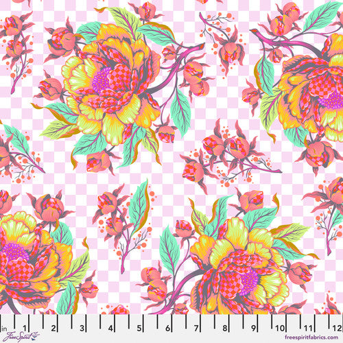 Manufacturer: FreeSpirit Fabrics Designer: Tula Pink Collection: Untamed Print Name: Peony for Your Thoughts in Lunar Material: 100% Cotton  Weight: Quilting  SKU: PWTP235.LUNAR Width: 44 inches