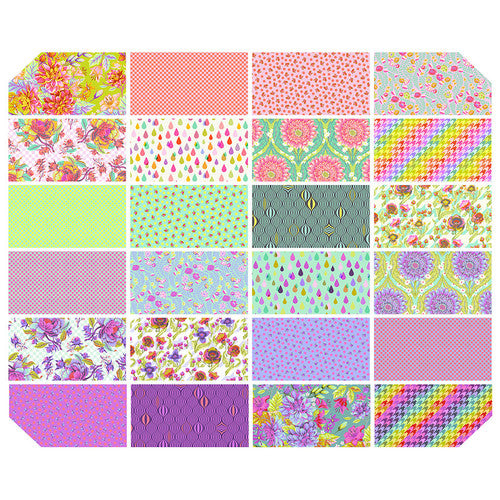 This Factory Cut FAT QUARTER BUNDLE contains 24 quilting cotton prints from Untamed by Tula Pink for Freespirit Fabrics.  Manufacturer: FreeSpirit Fabrics Designer: Tula Pink Collection: Untamed Material: 100% Cotton Weight: Quilting
