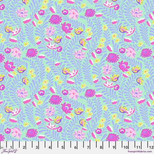 Manufacturer: FreeSpirit Fabrics Designer: Tula Pink Collection: Untamed Print Name: Flowerfield in Cosmic Material: 100% Cotton  Weight: Quilting  SKU: PWTP243.COSMIC Width: 44 inches