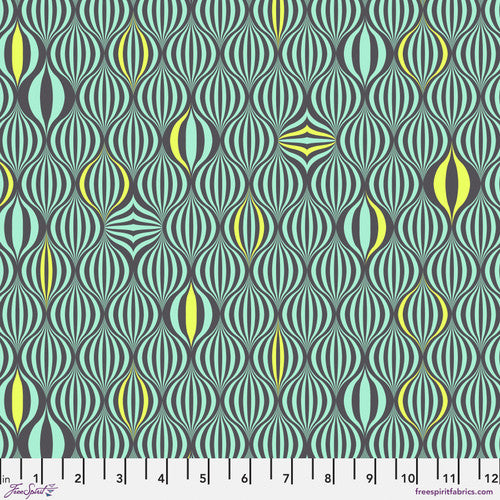 Manufacturer: FreeSpirit Fabrics Designer: Tula Pink Collection: Untamed Print Name: Light the Way in Moonbeam Material: 100% Cotton  Weight: Quilting  SKU: PWTP241.MOONBEAM Width: 44 inches